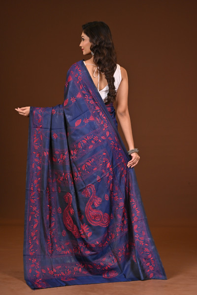 BELENDED SILK KANTHA SAREE