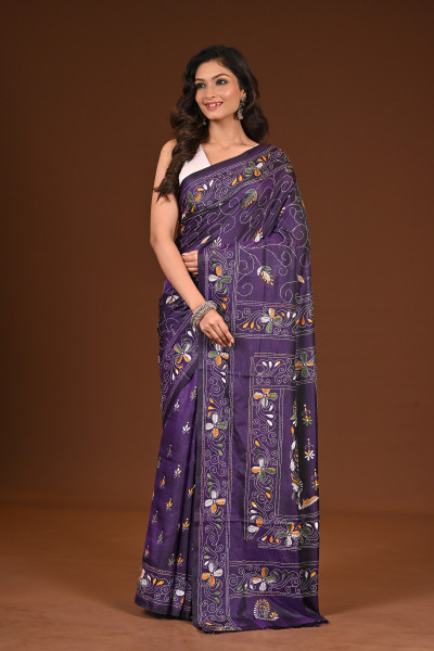 BELENDED SILK KANTHA SAREE