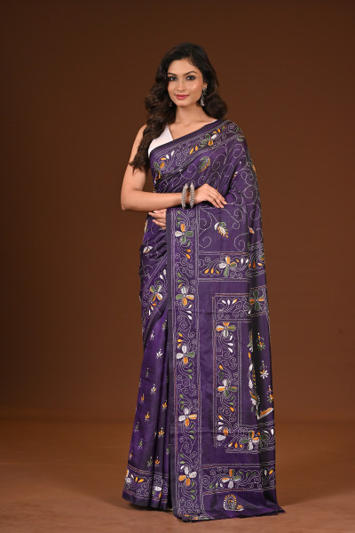 BELENDED SILK KANTHA SAREE