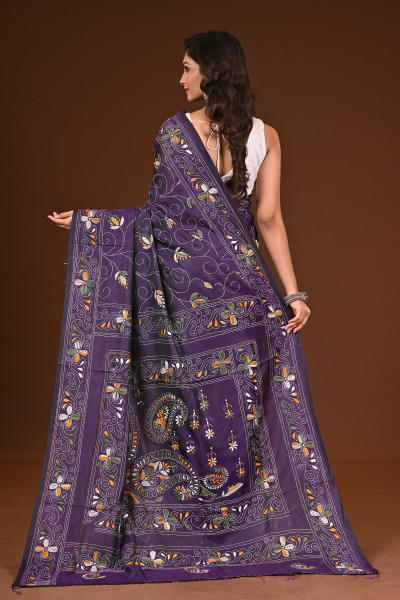 BELENDED SILK KANTHA SAREE