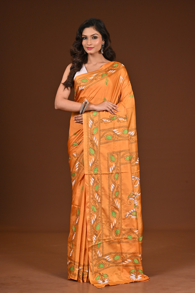 Image of BELENDED SILK KANTHA SAREE