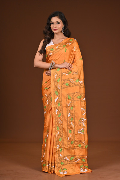 BELENDED SILK KANTHA SAREE