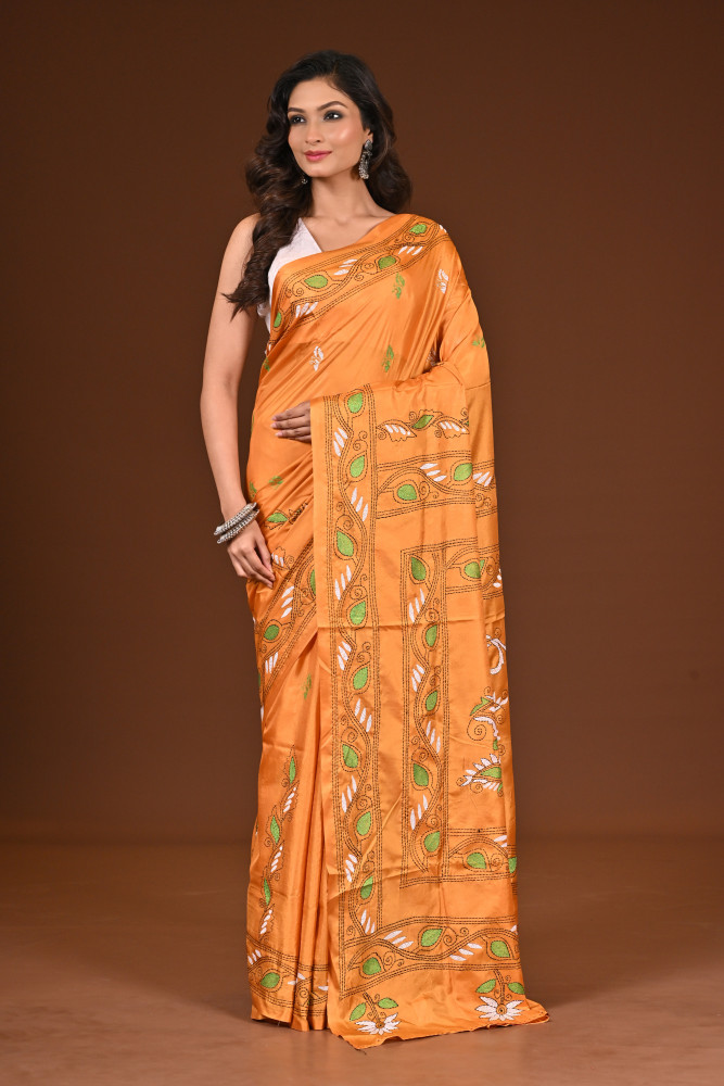 BELENDED SILK KANTHA SAREE