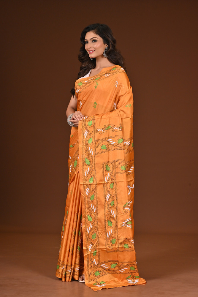 BELENDED SILK KANTHA SAREE