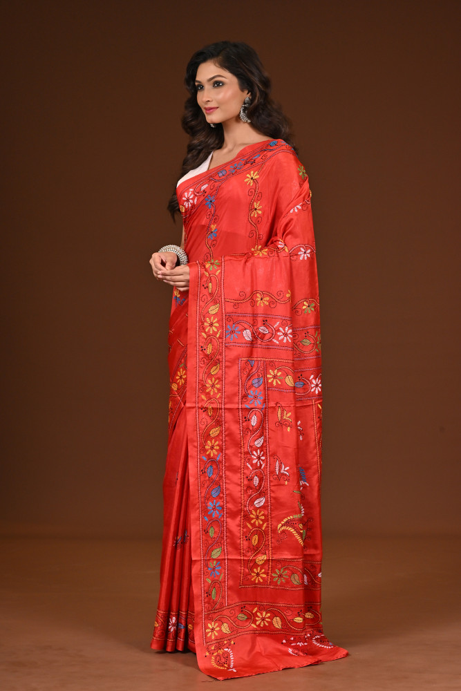 BELENDED SILK KANTHA SAREE