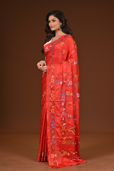 BELENDED SILK KANTHA SAREE