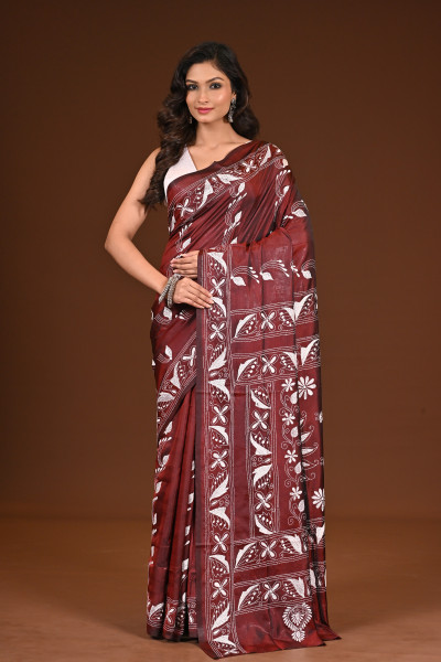 BELENDED SILK KANTHA SAREE