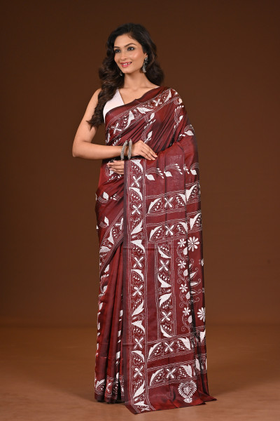 BELENDED SILK KANTHA SAREE