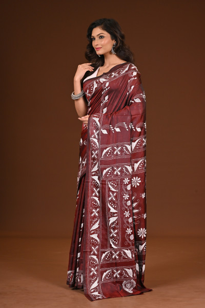 BELENDED SILK KANTHA SAREE