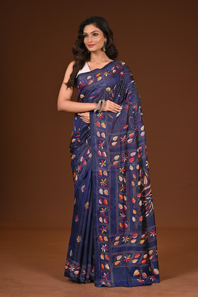 BELENDED SILK KANTHA SAREE