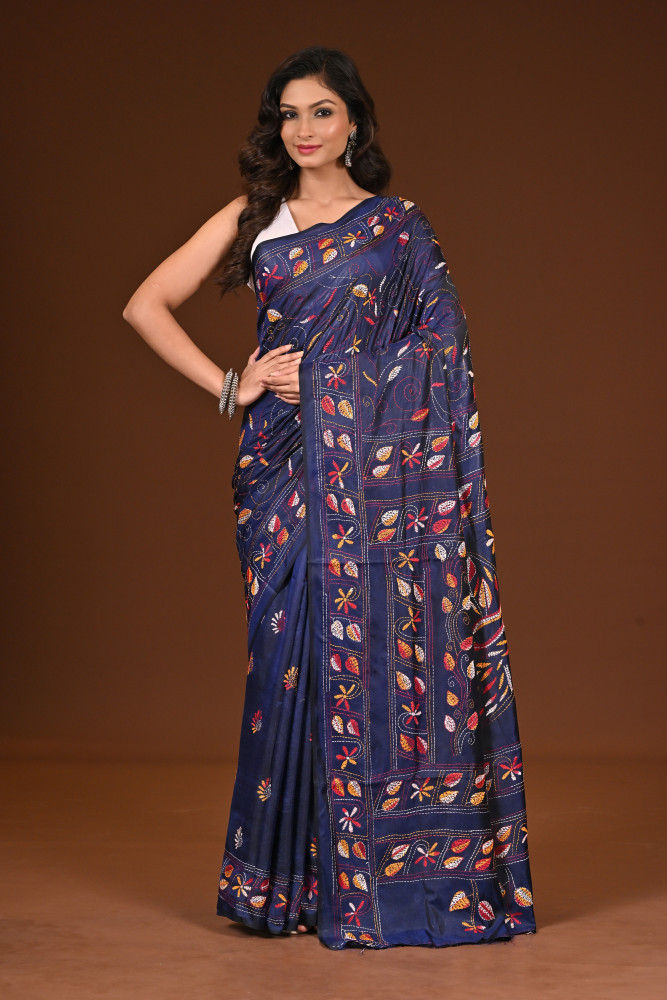 BELENDED SILK KANTHA SAREE