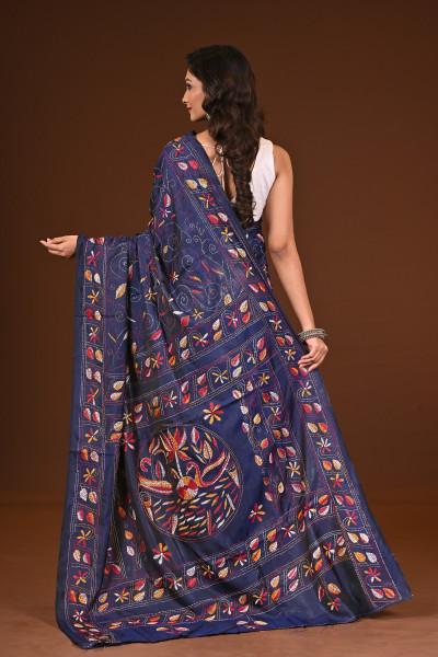 BELENDED SILK KANTHA SAREE