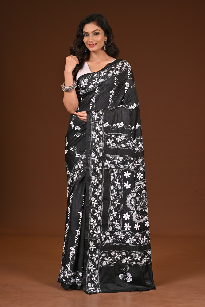 BELENDED SILK KANTHA SAREE