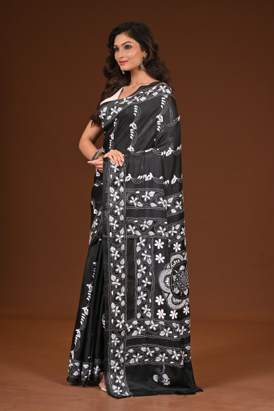 BELENDED SILK KANTHA SAREE