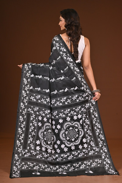 BELENDED SILK KANTHA SAREE