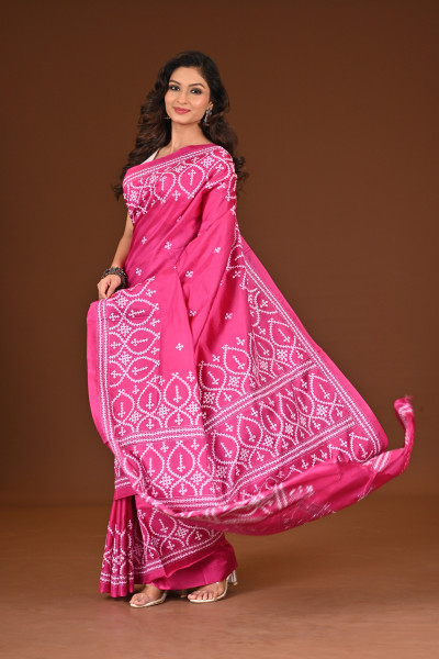 PURE SILK KANTHA SAREE