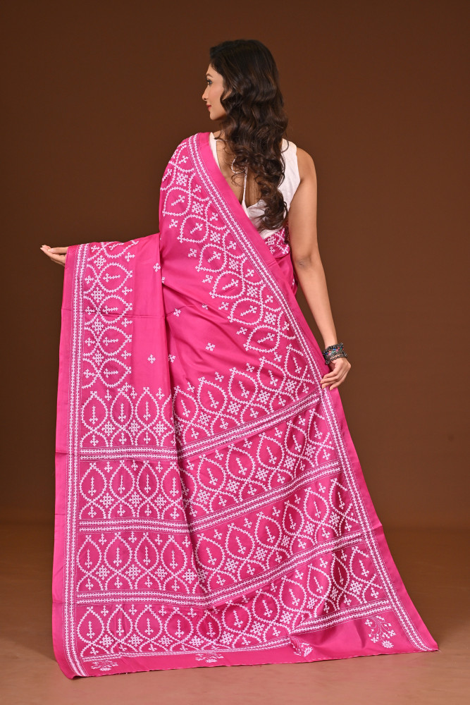 PURE SILK KANTHA SAREE