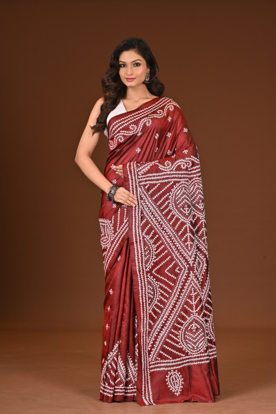 PURE SILK KANTHA SAREE
