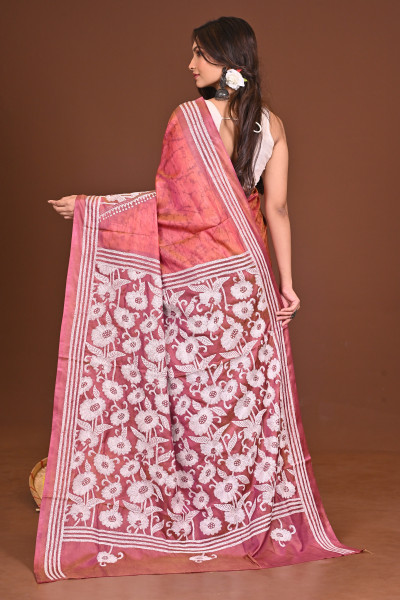 RANGAMRITTIKA BLENDED SILK KANTHA SAREE