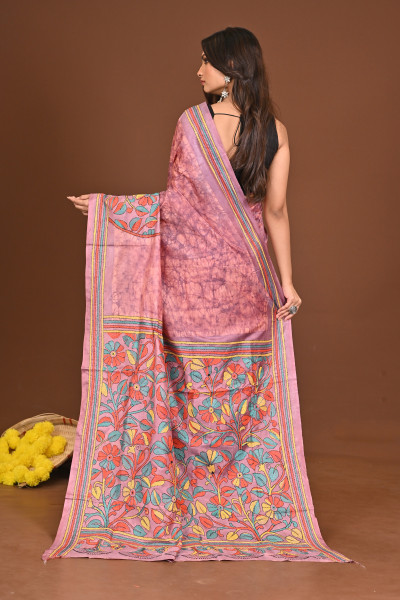 RANGIYEDIYO BLENDED SILK KANTHA SAREE