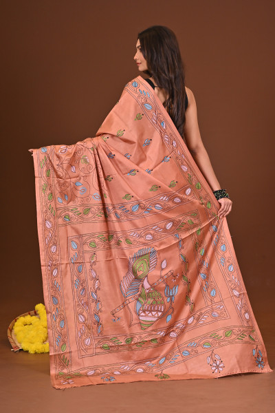 RANGREKHA BLENDED SILK KANTHA SAREE