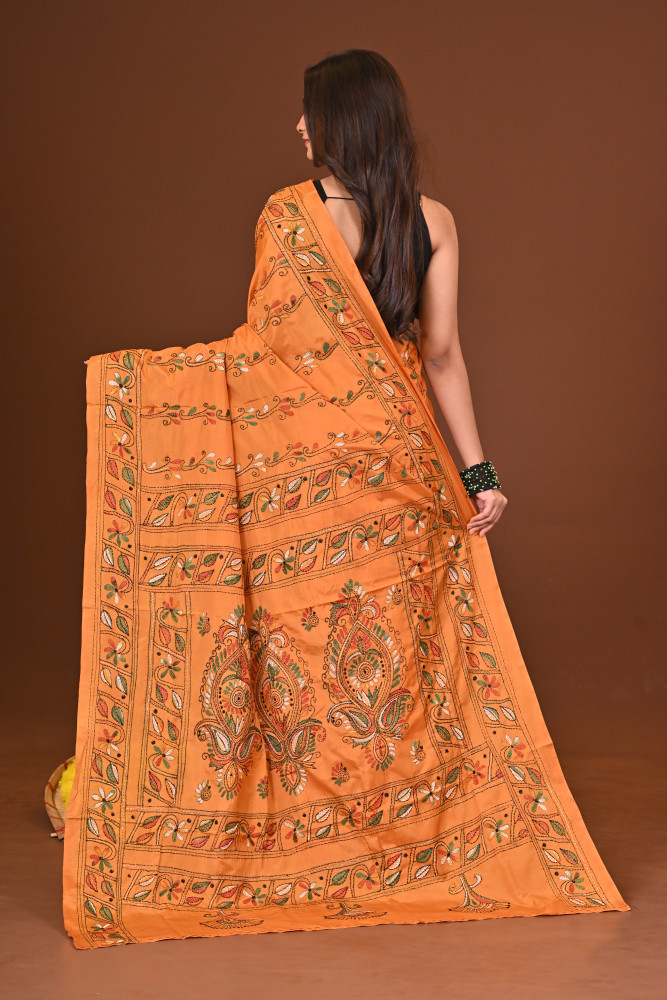 RODDURPRIYA BLENDED SILK KANTHA SAREE