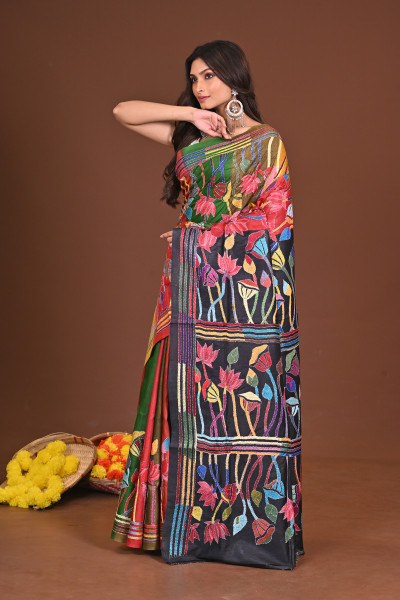 RONGBHOOMI GACHI SILK KANTHA SAREE