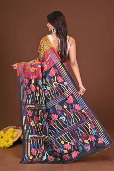 RONGBHOOMI GACHI SILK KANTHA SAREE