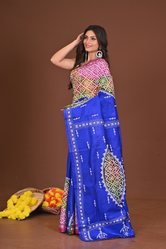 RONGINRUPKATHA GACHI SILK KANTHA SAREE
