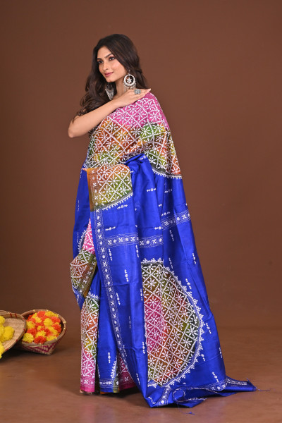 RONGINRUPKATHA GACHI SILK KANTHA SAREE