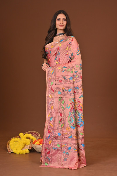 RONGMELA BLENDED SILK KANTHA SAREE