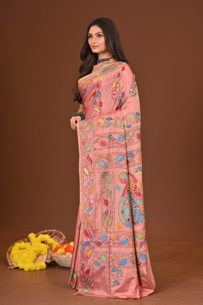 RONGMELA BLENDED SILK KANTHA SAREE