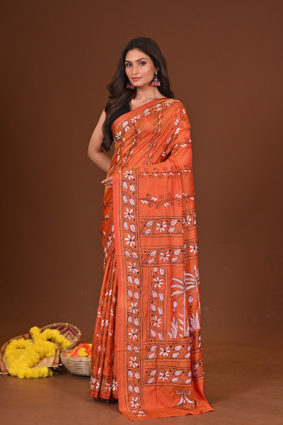 RONGOBOLI BLENDED SILK KANTHA SAREE