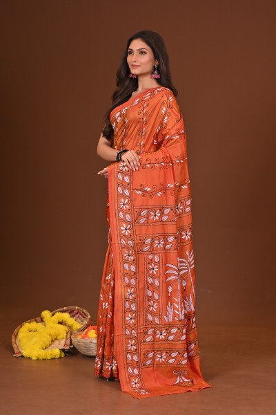 RONGOBOLI BLENDED SILK KANTHA SAREE
