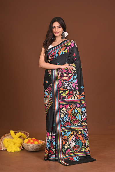 ROUDRORAJANI BLENDED SILK KANTHA SAREE