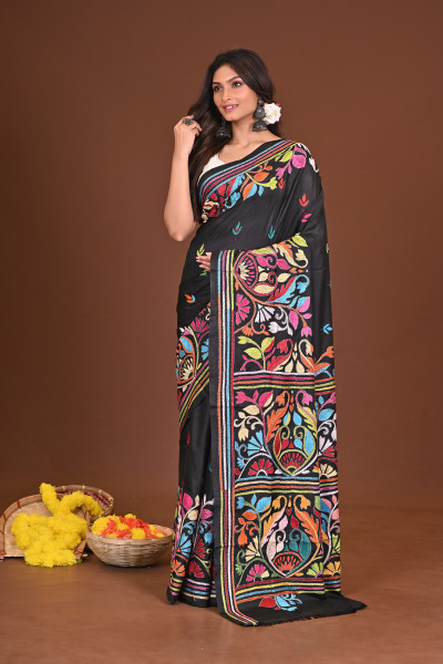 ROUDRORAJANI BLENDED SILK KANTHA SAREE
