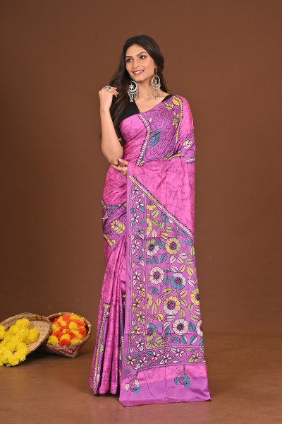 RUPKOTHA BLENDED SILK KANTHA SAREE