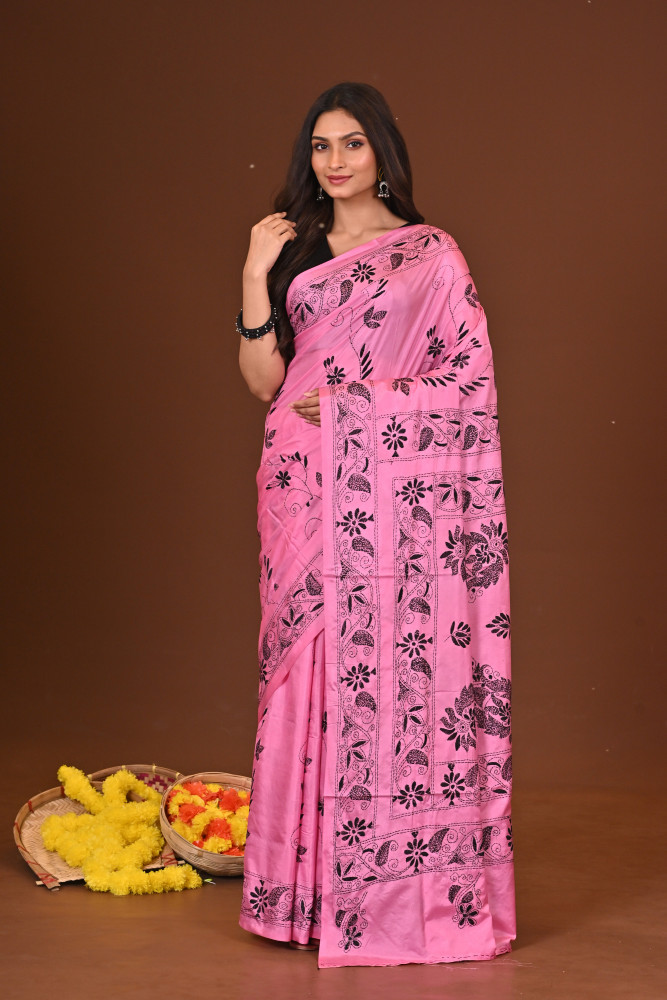 RUPOSHI BLENDED SILK KANTHA SAREE