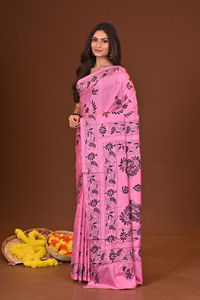 RUPOSHI BLENDED SILK KANTHA SAREE