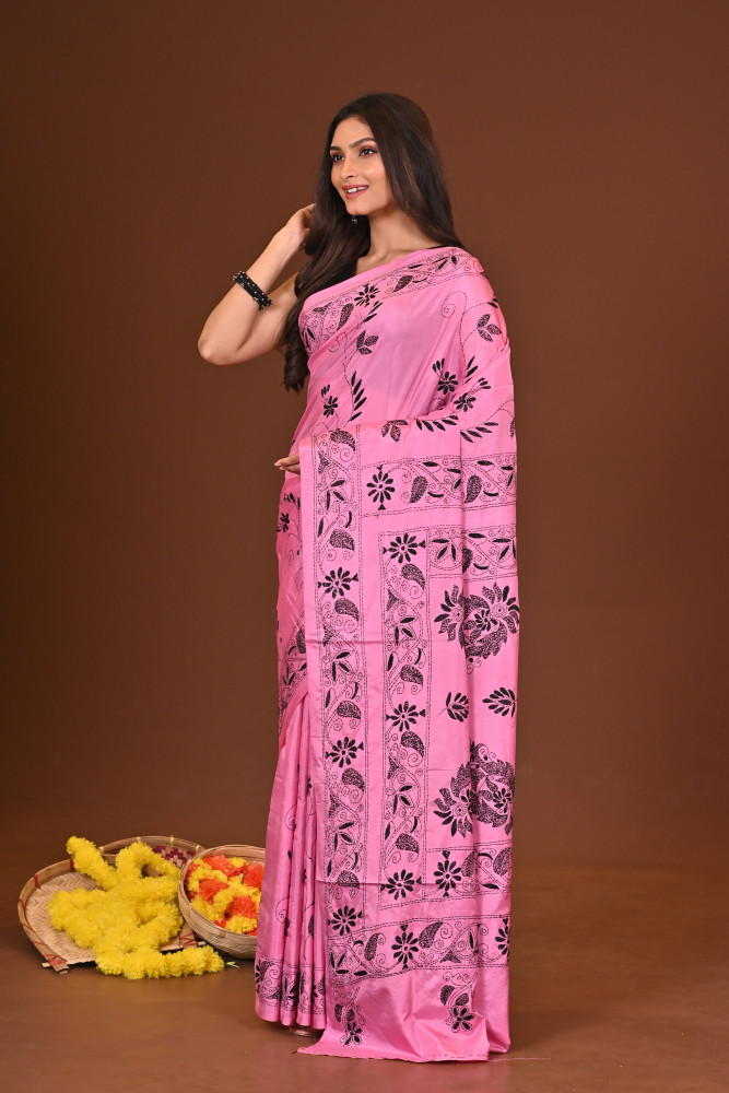 RUPOSHI BLENDED SILK KANTHA SAREE