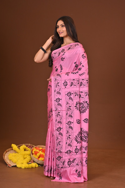 RUPOSHI BLENDED SILK KANTHA SAREE