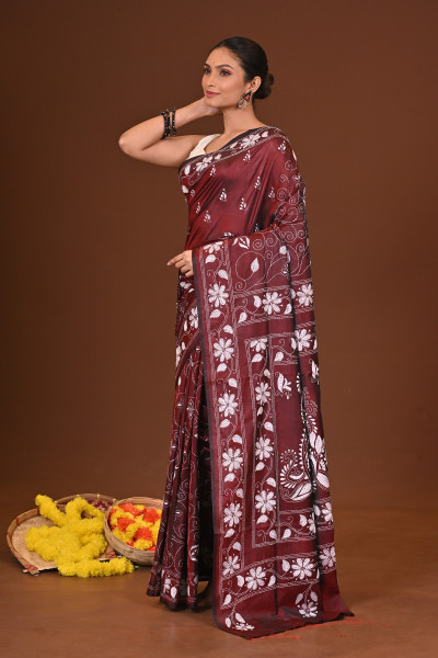 SAANJPRIYA BLENDED SILK KANTHA SAREE