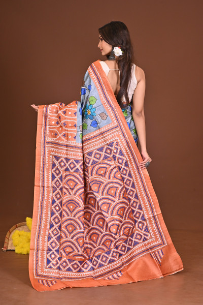 SAPTARANGSAAJ TUSSAR FUSION KANTHA SAREE