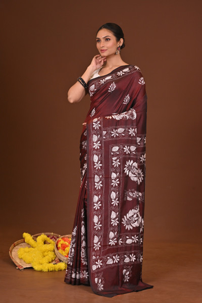 SARANGI BLENDED SILK KANTHA SAREE