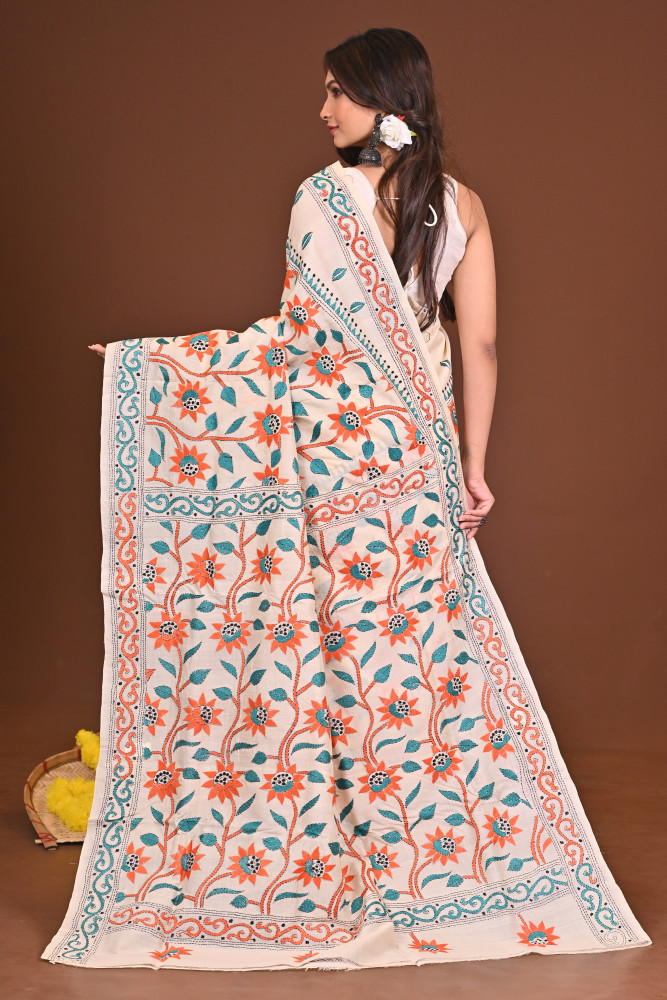SHARADSOHAG PURE SILK KANTHA SAREE