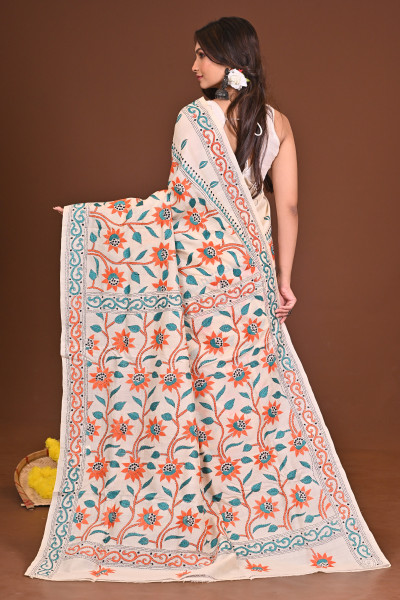SHARADSOHAG PURE SILK KANTHA SAREE