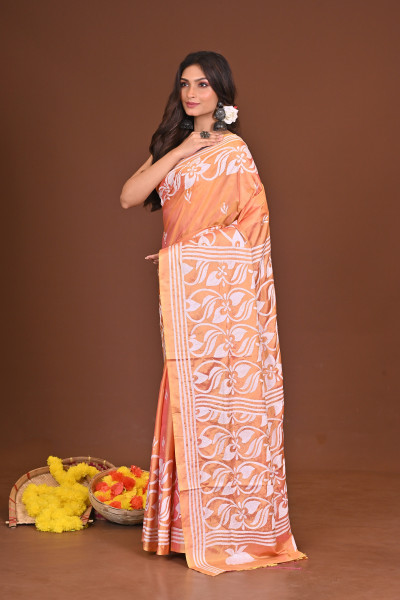 SHARODKOMOLIKA BLENDED SILK KANTHA SAREE