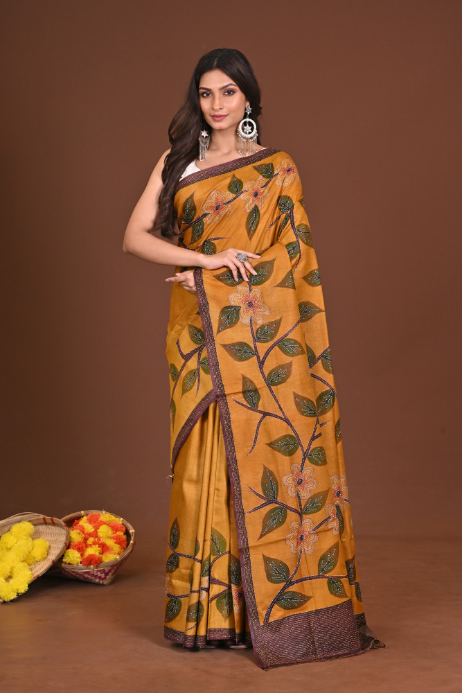SHONARSHARAD GACHI SILK KANTHA SAREE