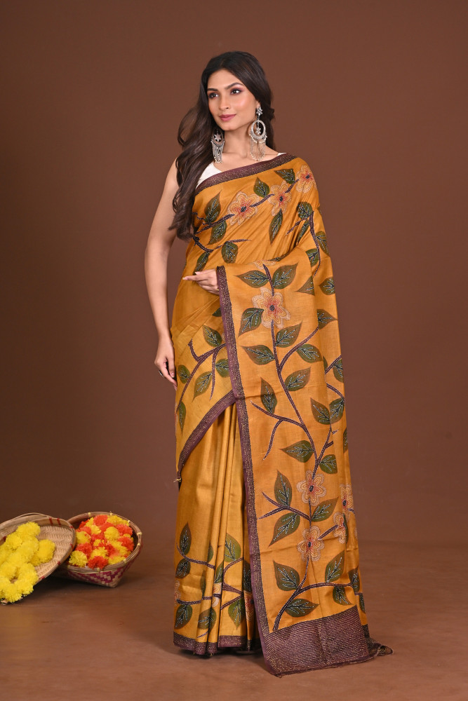 SHONARSHARAD GACHI SILK KANTHA SAREE