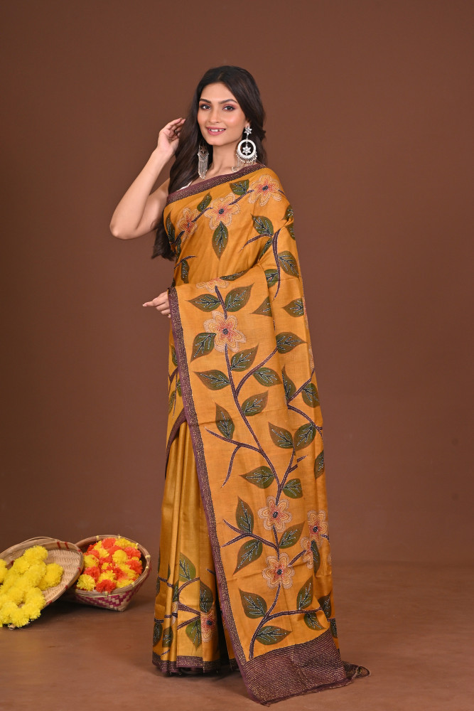 SHONARSHARAD GACHI SILK KANTHA SAREE